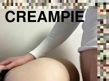 røv, kæmpestor-pik, teenager, legetøj, creampie, fransk, muskuløs, hvid, smæk, pik