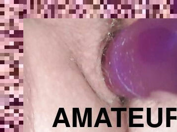 masturbation, chatte-pussy, amateur, jouet, belle-femme-ronde, gode, solo