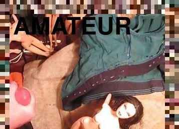 masturbation, amateur, ejaculation-sur-le-corps, jouet, ejaculation, sperme, fétiche, solo, poupée, sous-vêtements