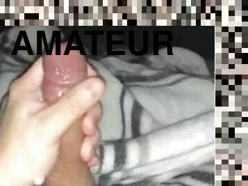 Teen moaning while rubbing his big dick