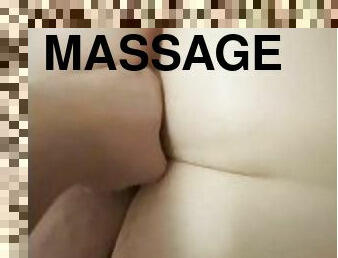 Big Ass white Girl gets Massage and fingered