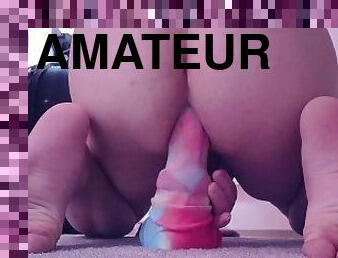 grande, masturbação, amador, anal, brinquedo, gay, dildo, sozinho