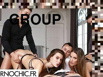 Super hot orgy with Claire Castel and Lana Rhoades