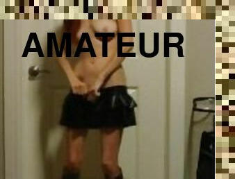 amateur, rousse, fétiche, solo, elle-se-déshabille