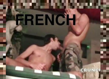 armée, énorme-bite, gay, française, point-de-vue, musclé, minet, tatouage, bite, militaire