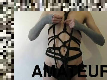 amateur, ados, bdsm, mignonne, fétiche, bondage, brunette