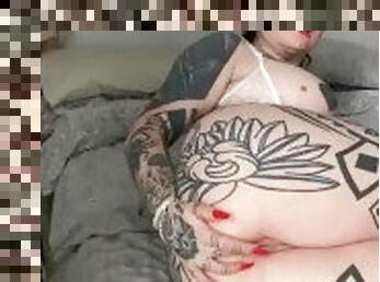 English tattooed girl cums for you!