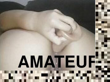 onani, amatør, anal, babes, tenåring, leke, alene