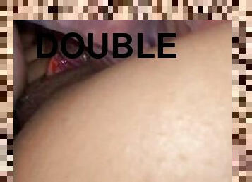 asiatique, cul, amateur, anal, ados, jouet, double, gode, bout-a-bout, bite