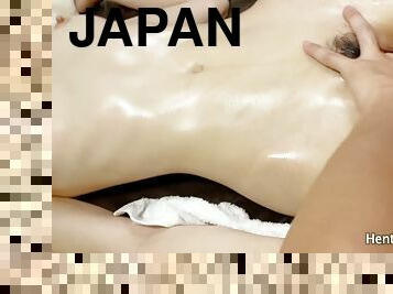 asiatisk, masturbation, skolflicka, amatör, japansk, massage, hentai, petit, små-bröst