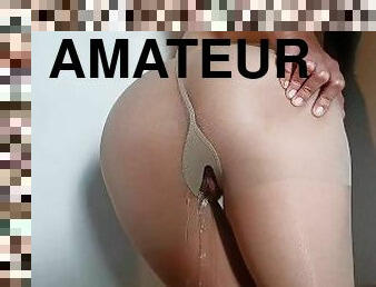 levrette, pisser, amateur, ados, fétiche, solo, réalité