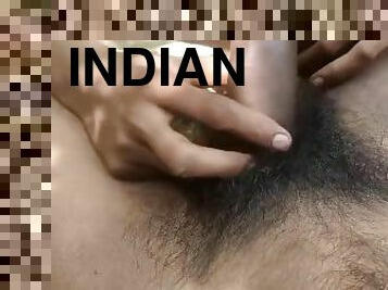 Indian Desi girl fucked with lever in the forest