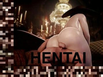 cul, anal, milf, maman, belle-femme-ronde, joufflue, anime, hentai, mère, 3d