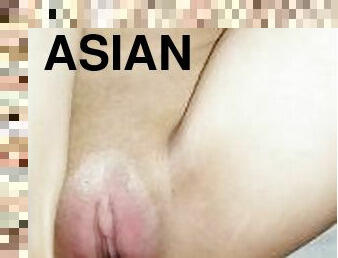 asiatisk, röv, storatuttar, fitta-pussy, creampie, pov, perfekt, petit, filipinsk, små-bröst