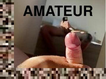 masturbation, amatör, cumshot, tonåring, avrunkning, ensam, vit, tatuering, kuk