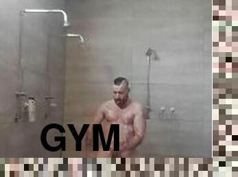 masturbation, gay, ejaculation, solo, salle-de-gym