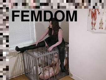 hardcore, bdsm, slave, sperm, fetish, latex, brunette, femidom