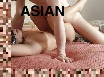 asiatisk, orgasme, amatør, blowjob, leke, bdsm, par, bound, petite, bondage