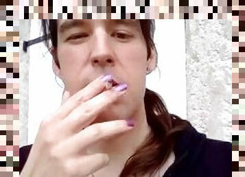 Trans girl Smoking and teasing xoxox