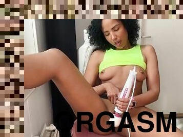 masturbação, orgasmo, amador, babes, ébona, adolescente, brinquedo, caseiro, estrela-porno, engraçado