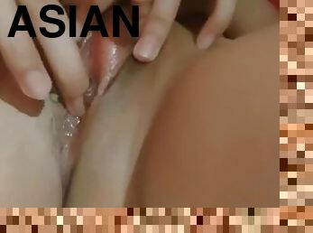 asiatique, masturbation, orgasme, chatte-pussy, giclée, amateur, ados, serrée, solo, virgin