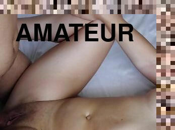 rumpe, svær, amatør, cumshot, hjemmelaget, handjob, par, cum, blond, knulling-fucking