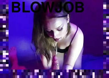 long and messy blowjob POV