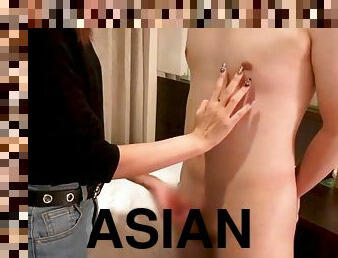 アジアの, 乳首, 素人, 日本人, 手コキ, 編集, スレーブ, cfnm, 精液, フェティッシュ