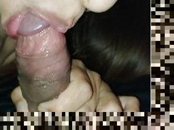 amateur, babes, fellation, ados, maison, couple, point-de-vue, par-voie-orale, bite, sucer