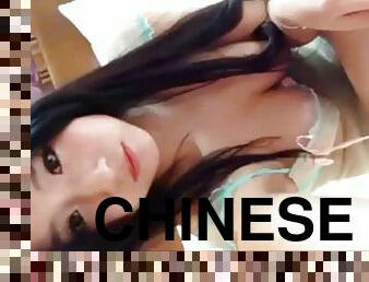 asiático, amador, webcam, sozinho, chinesa