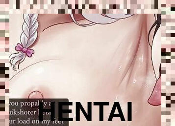 pieds, point-de-vue, anime, hentai, fétiche, humiliation, femme-dominatrice