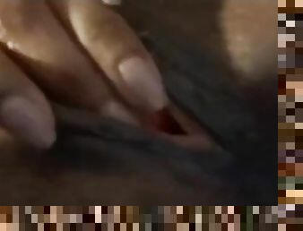 Horny Ebony Fingers Wet Pussy