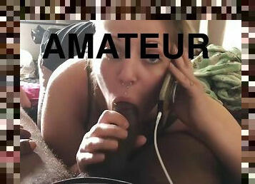 White Slut Andrea Sucking Dick On The Phone