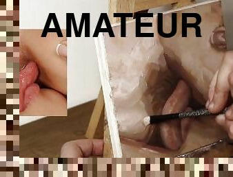 amatör, anal, bakış-açısı, tek-kişilik, anal-oral-seks