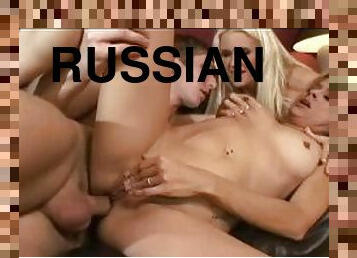 Two Russians Having Threesome With A Big Dick Guy