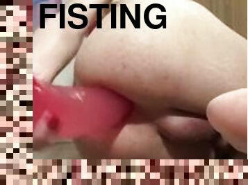 fisting, kæmpestor, onani, amatør, anal, legetøj, undertøj, dildo, lille, brunette