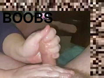 Wet Uncut Handjob - BIG CUM SHOT