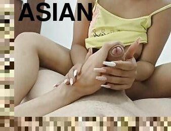 asiático, amador, chupanços, adolescente, estrela-porno, americano, filipina