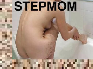 Spying on Sexy Stepmom in the Shower.