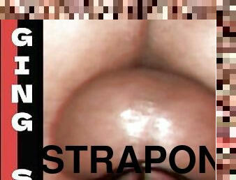 strapon, anal-sex, homosexuell, dildo, hintern, allein