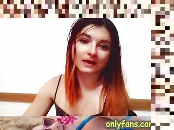 baba, gözlük, mastürbasyon-masturbation, amatör, güzellik, genç, kızıl-saçlı, sevimli, ufak-tefek-kadın, fetiş