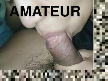 amateur, fellation, maison, couple, point-de-vue, petite-amie, bite, sucer