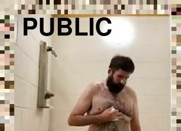 baignade, papa, poilue, masturbation, public, amateur, ejaculation-sur-le-corps, énorme-bite, gay, joufflue