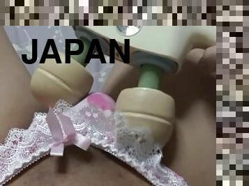 asiático, masturbação, tiro-ao-alvo, japonesa, travesti, ejaculação, sozinho, roupa-interior