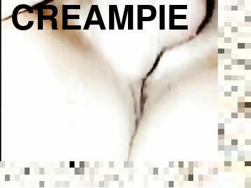 røv, hundestilling, fisse-pussy, amatør, ibenholt, hjemmelavet, creampie, par, ubehagelig, mælk