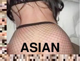 asiatisk, røv, hundestilling, amatør, udløsning, kæmpestor-pik, blandede-racer, latiner, creampie, sort