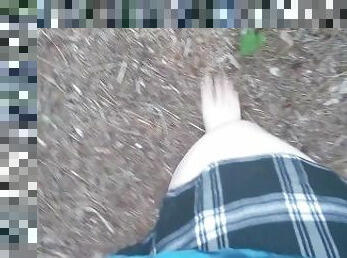 Dare: Trans Sissy Takes 600 Steps Into Forest in Micro Skirt. Completed!