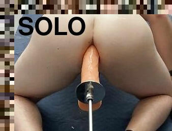 énorme, anal, gay, machines, gode, solo