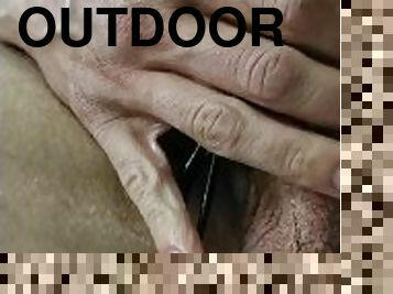 Boy electro masturbation outdoor