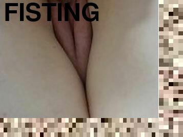 fisting, orgasm, fitta-pussy, kvinnligt-sprut, amatör, gigantisk-kuk, bbw, kuk